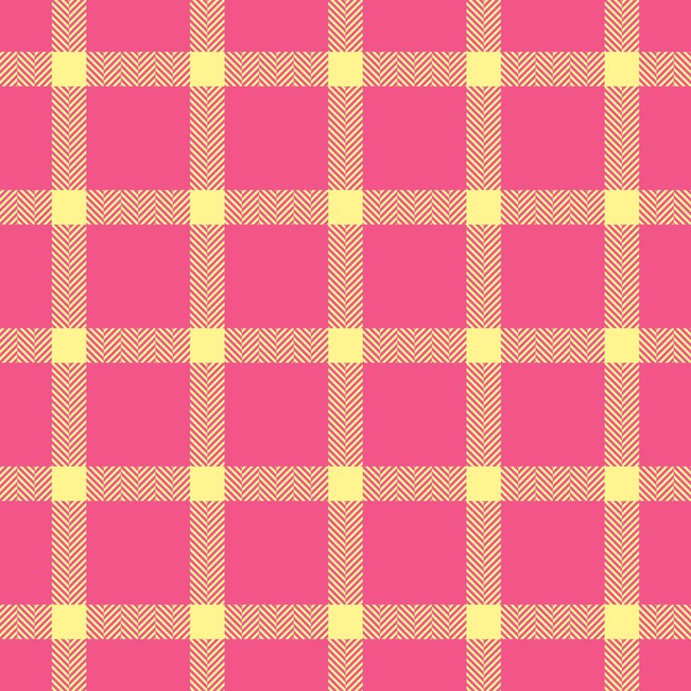 djärv bakgrund sömlös tartan, täcke mönster textil- pläd. sommar vektor kolla upp textur tyg i röd och gul färger.