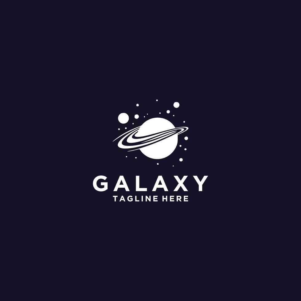 ai genererad galax logotyp med kreativ modern begrepp logo.planet banor i runda ikon begrepp från Plats utforskning, astrologi. vektor. vektor