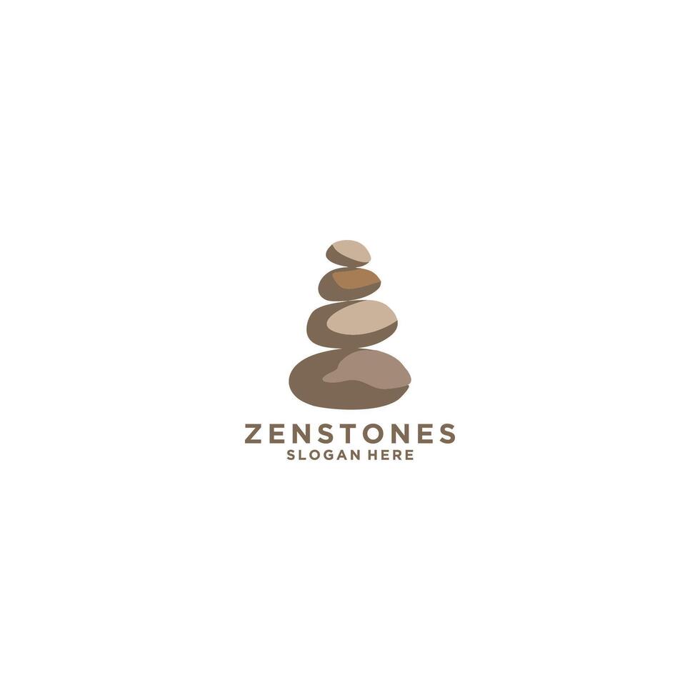 ai generiert Zen Felsen Jahrgang Logo Vektor Symbol Illustration