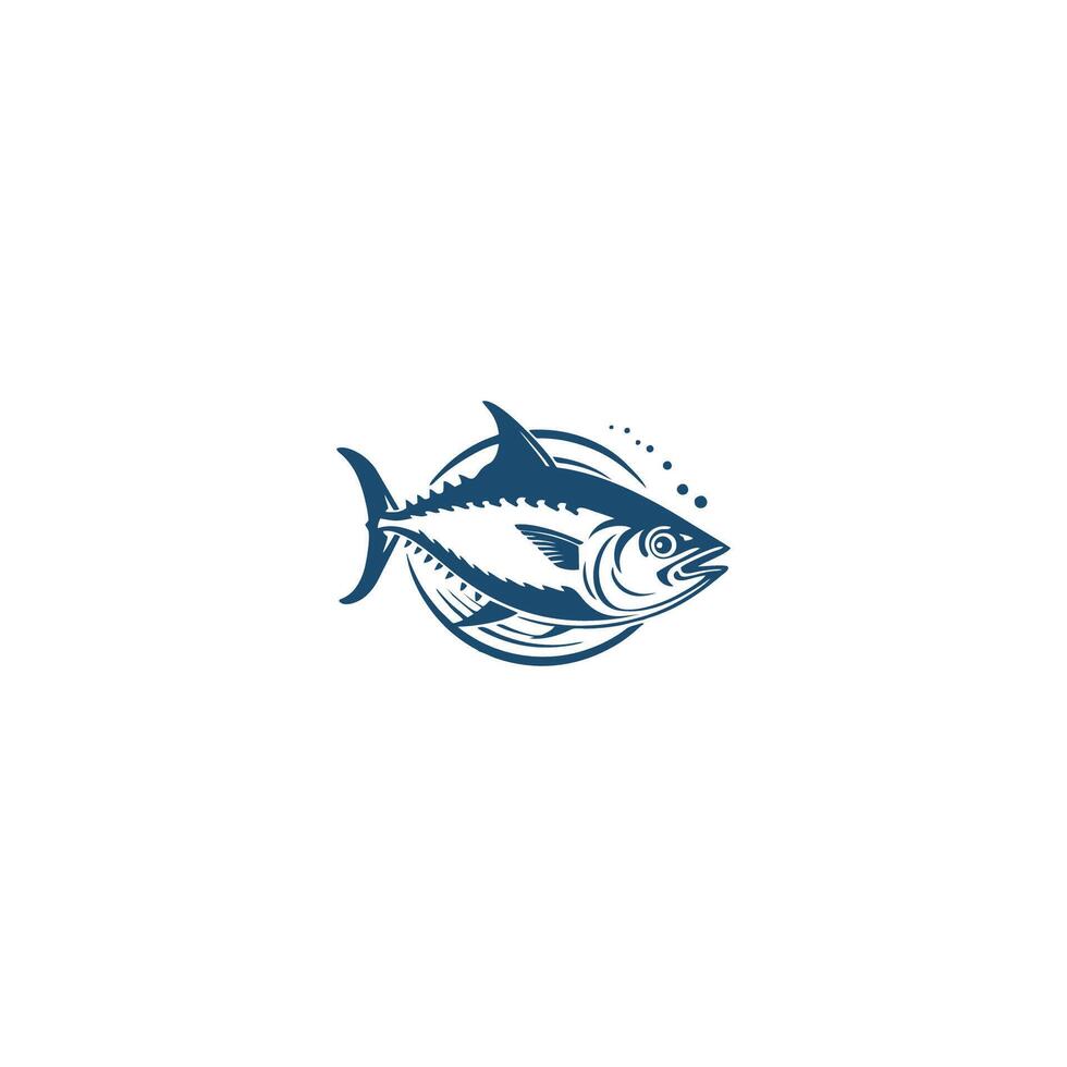 ai genererad gul fena tonfisk logotyp modern färsk tonfisk fisk vektor för mat marknadsföra och restaurang