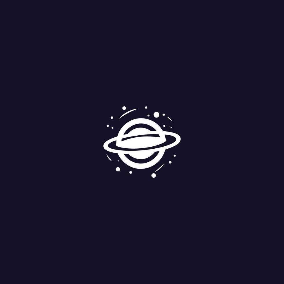 ai generiert Galaxis Logo mit kreativ modern Konzept logo.planet Umlaufbahnen im runden Symbol Konzept von Raum Erkundung, Astrologie. Vektor. vektor