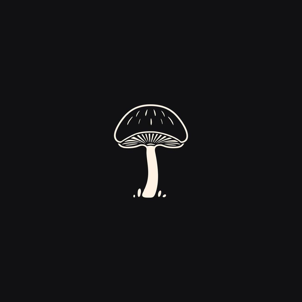 ai generiert Pilz Vektor Symbol.einfach modern isoliert Bauernhof schwarz organisch Essen Konzept.