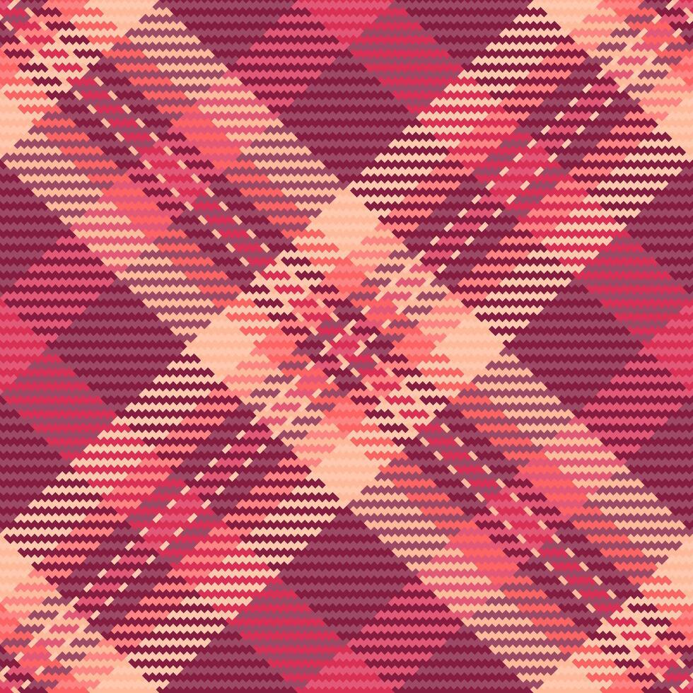 Marketing Tartan Plaid Vektor, Netz prüfen Textil- nahtlos. schön Muster Textur Hintergrund Stoff im Rosa und rot Farben. vektor