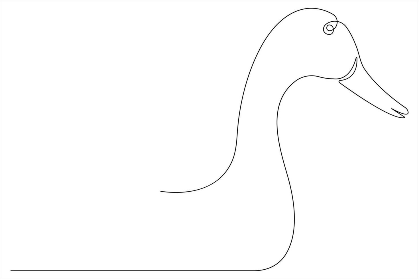 kontinuerlig enda linje konst teckning av sällskapsdjur djur- Anka begrepp översikt vektor illustration