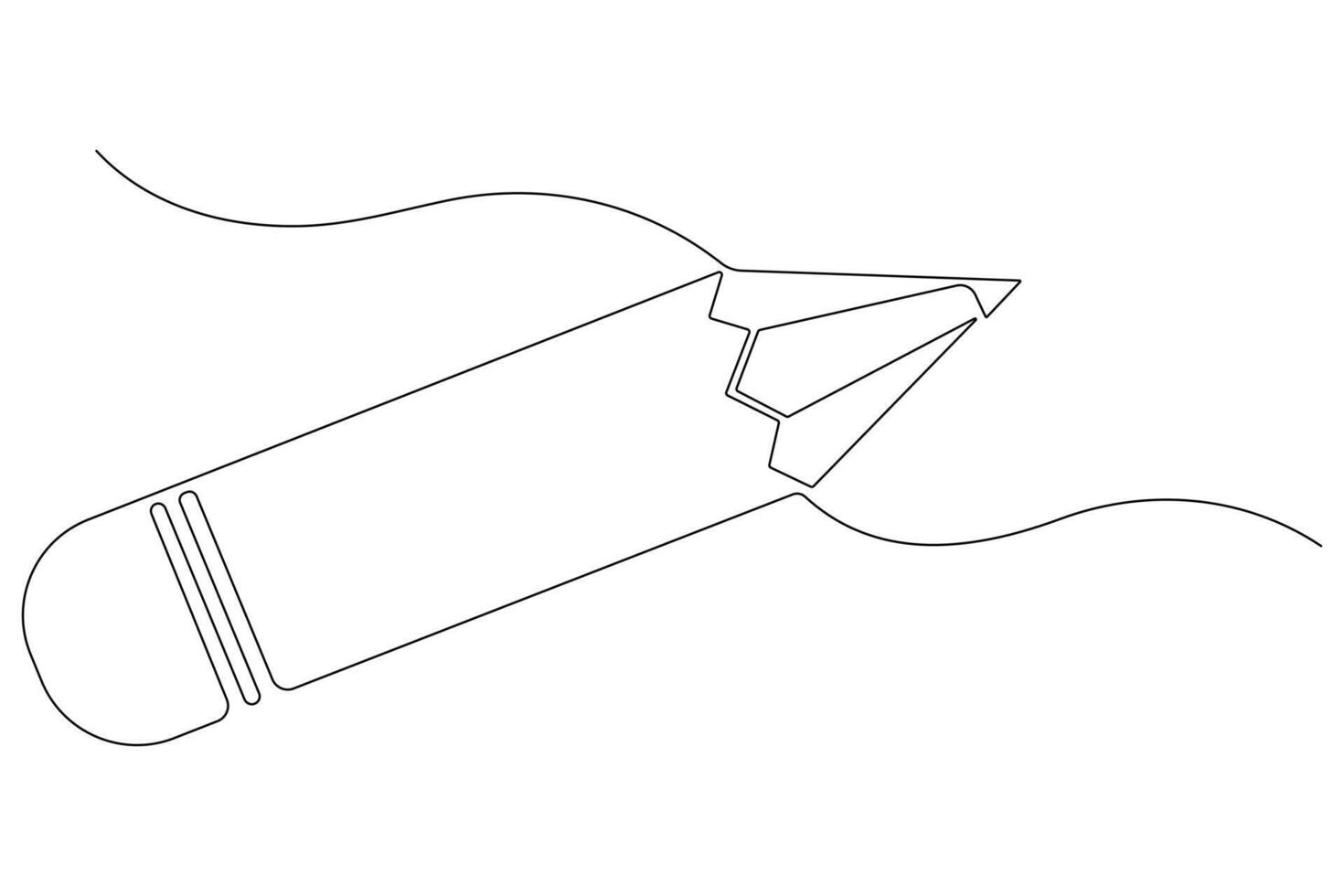 kontinuerlig ett linje konst enkel penna skiss översikt vektor illustration