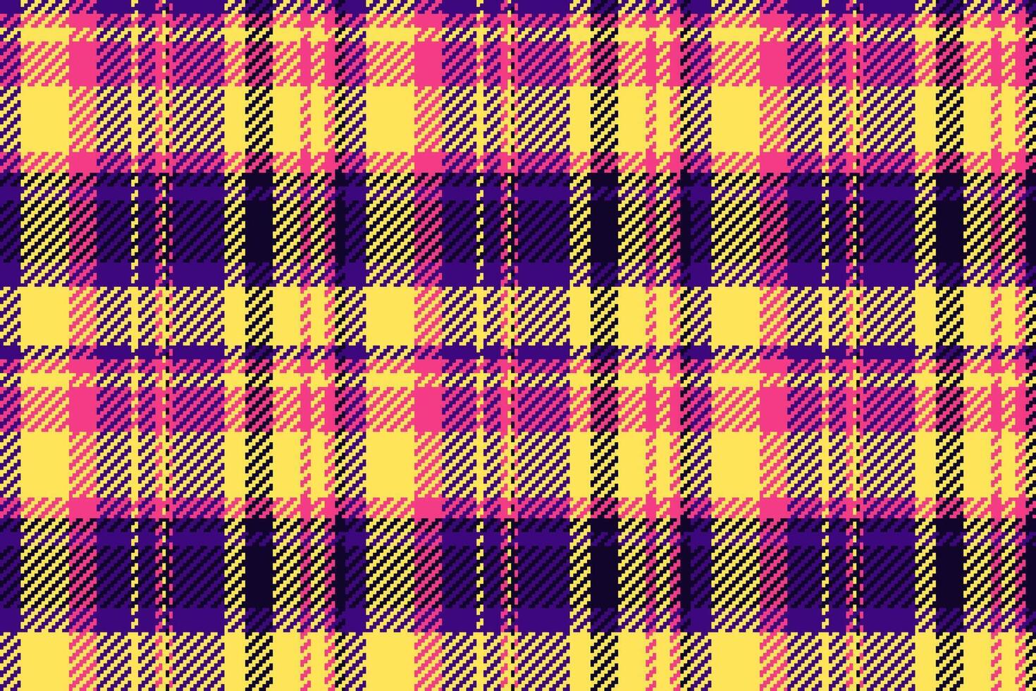 Muster Textil- Textur von Stoff Plaid Vektor mit ein nahtlos Tartan prüfen Hintergrund.