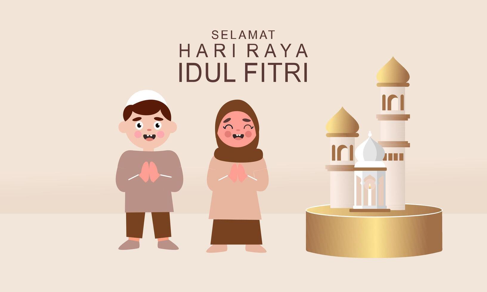 glad eid mubarak vektorillustration vektor