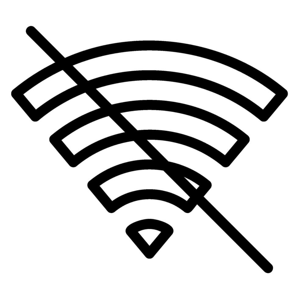 kein WLAN-Liniensymbol vektor