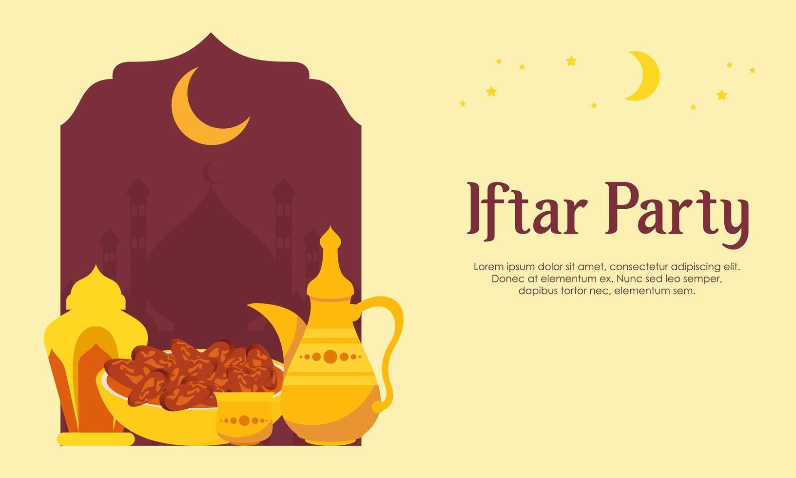 iftar fest firande begrepp flygblad vektor