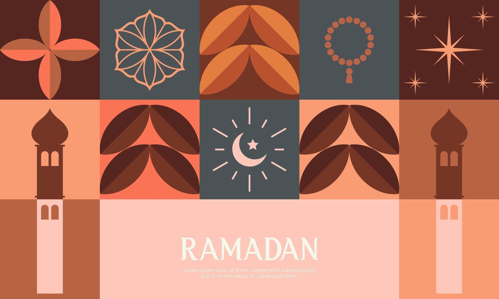 Ramadan karem. islamisch Gruß Karte Vorlage mit Ramadan zum Hintergrund Design vektor