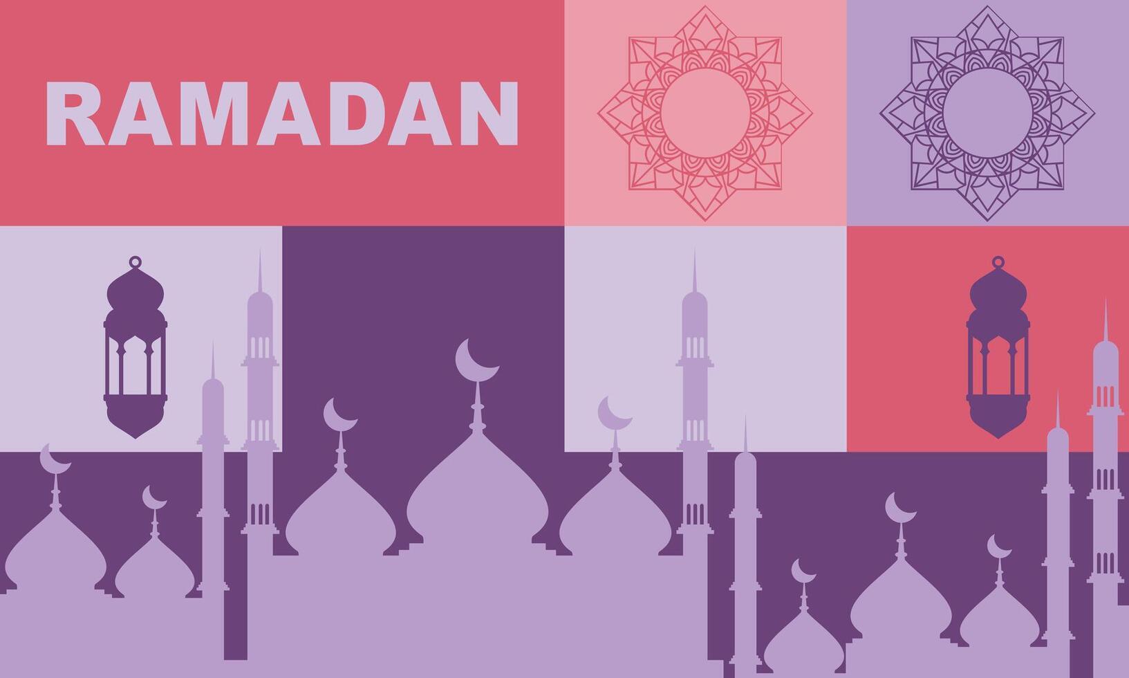 ramadan kareem. islamic hälsning kort mall med ramadan för tapet design vektor