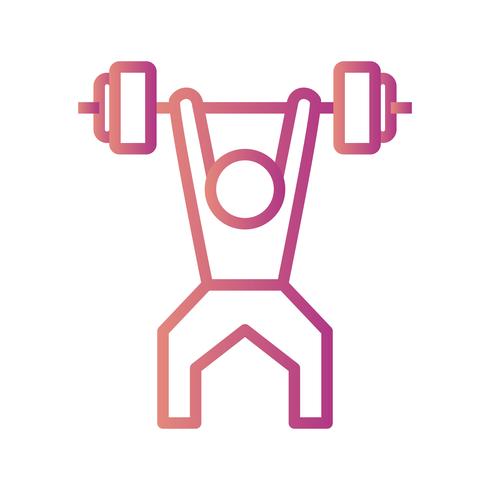 Weightlifting Ikon Vector Illustration