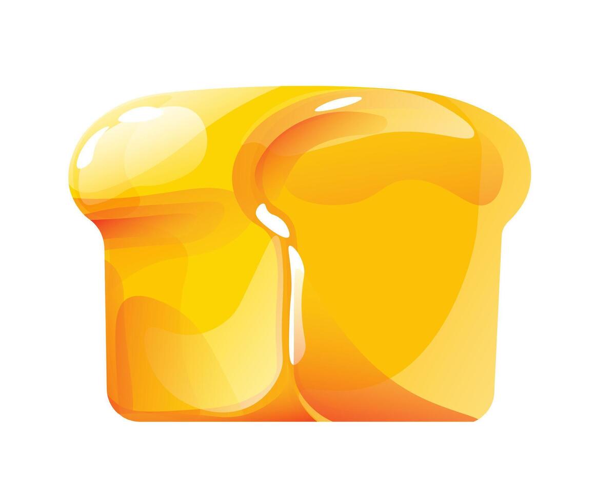 zäh Zucker, Laib von Brot Gummis Gelee Süßigkeiten vektor