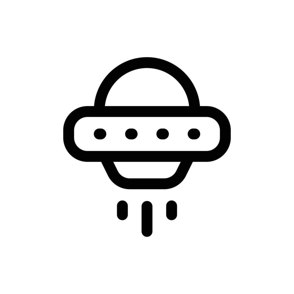 UFO ikon i trendig översikt stil isolerat på vit bakgrund. UFO silhuett symbol för din hemsida design, logotyp, app, ui. vektor illustration, eps10.