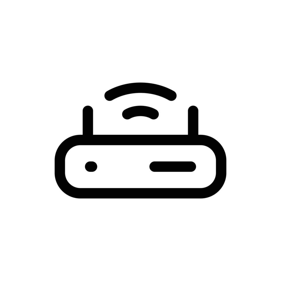 W-lan Router Symbol im modisch Gliederung Stil isoliert auf Weiß Hintergrund. W-lan Router Silhouette Symbol zum Ihre Webseite Design, Logo, Anwendung, ui. Vektor Illustration, Folge10.