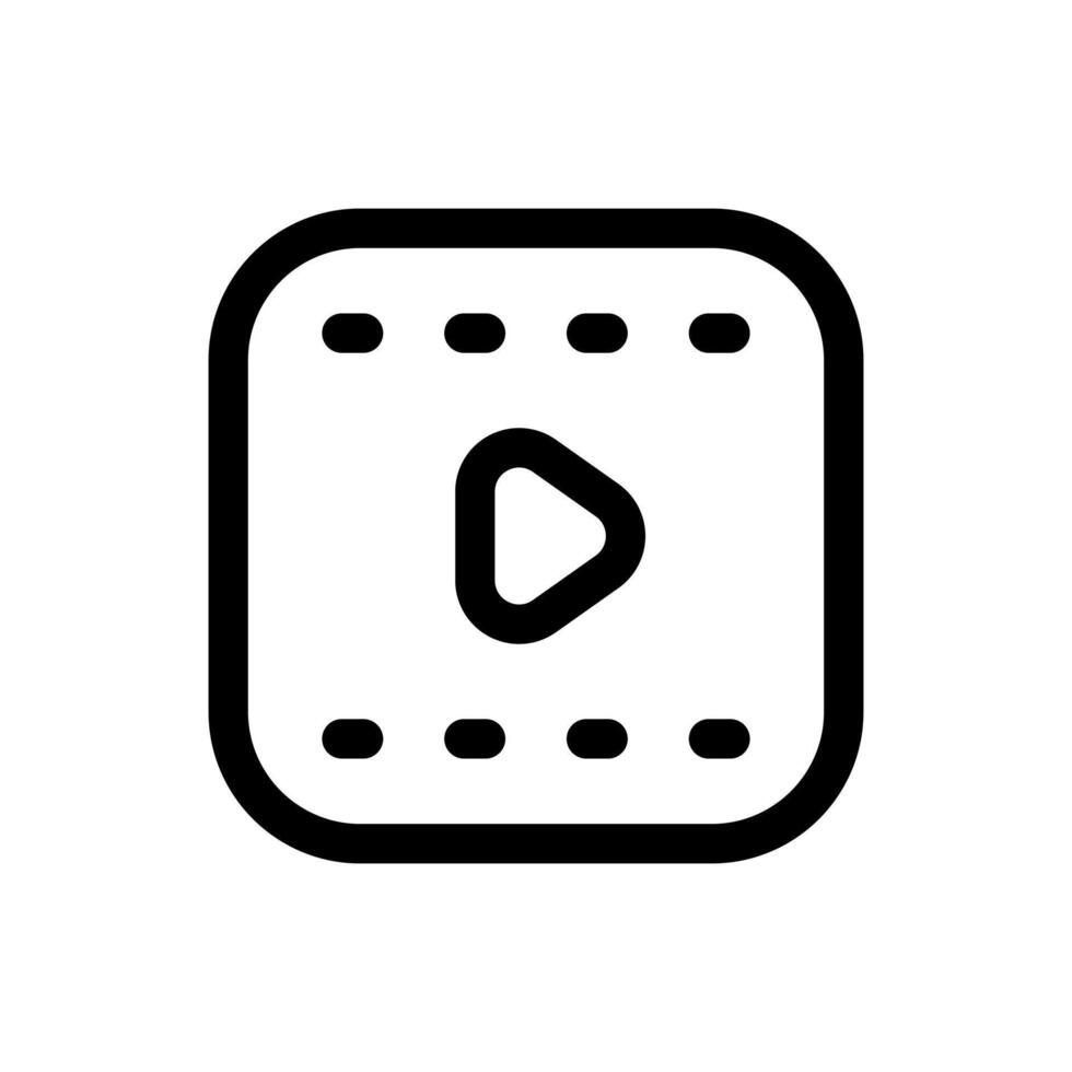 einfach Video Linie Symbol vektor