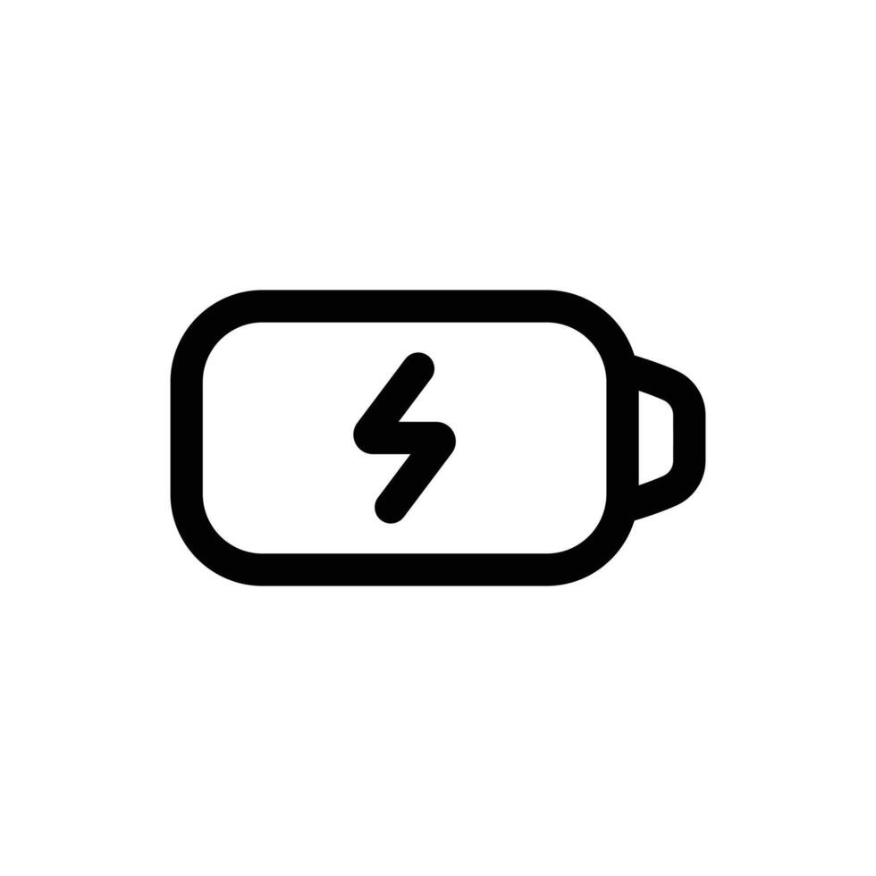 Batterie Symbol im modisch Gliederung Stil isoliert auf Weiß Hintergrund. Batterie Silhouette Symbol zum Ihre Webseite Design, Logo, Anwendung, ui. Vektor Illustration, Folge10.