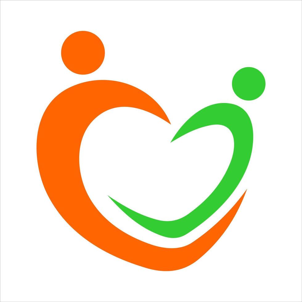 Menschen Liebe Partner Zusammenarbeit Kreis Vielfalt abspielen abstrakt Logo. vektor