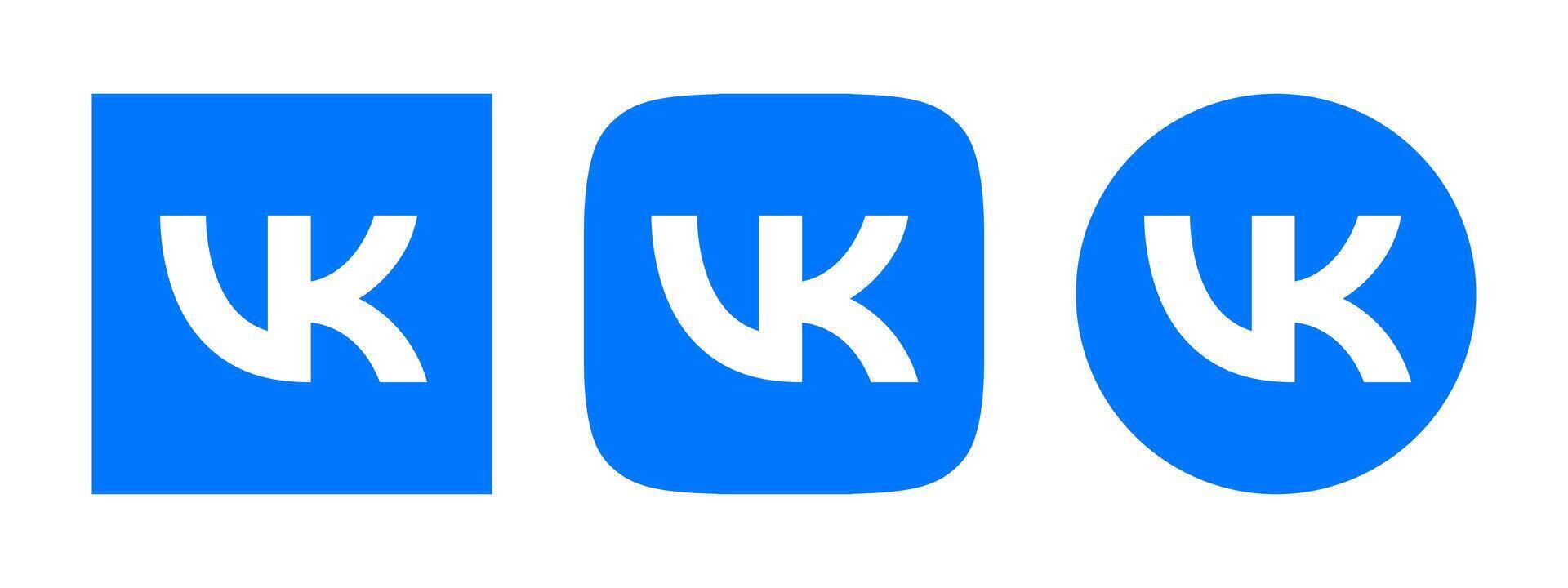 vkontakte logotyp, ikon. social nätverk vektor