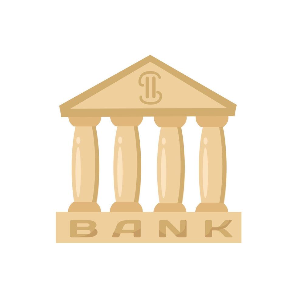 Bank Gebäude Symbol Clip Art Benutzerbild Logo isoliert Vektor Illustration