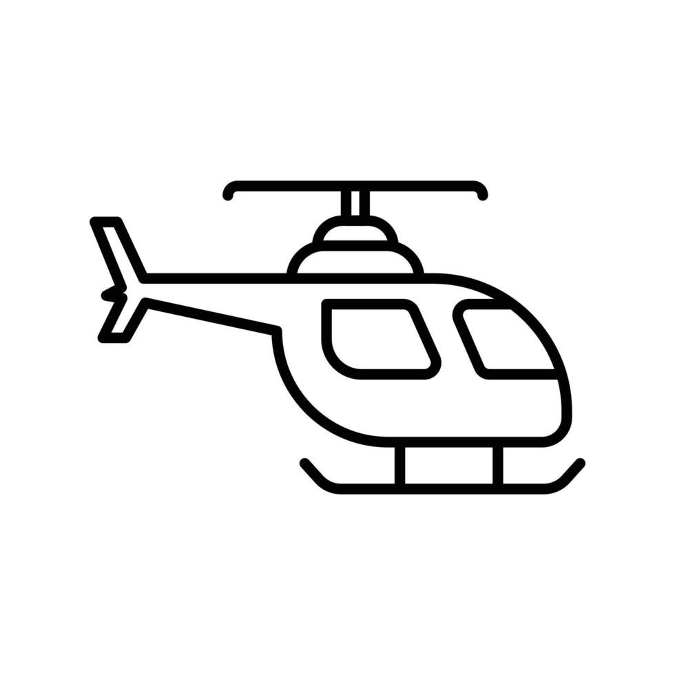 Hubschrauber Symbol. Gliederung Symbol vektor