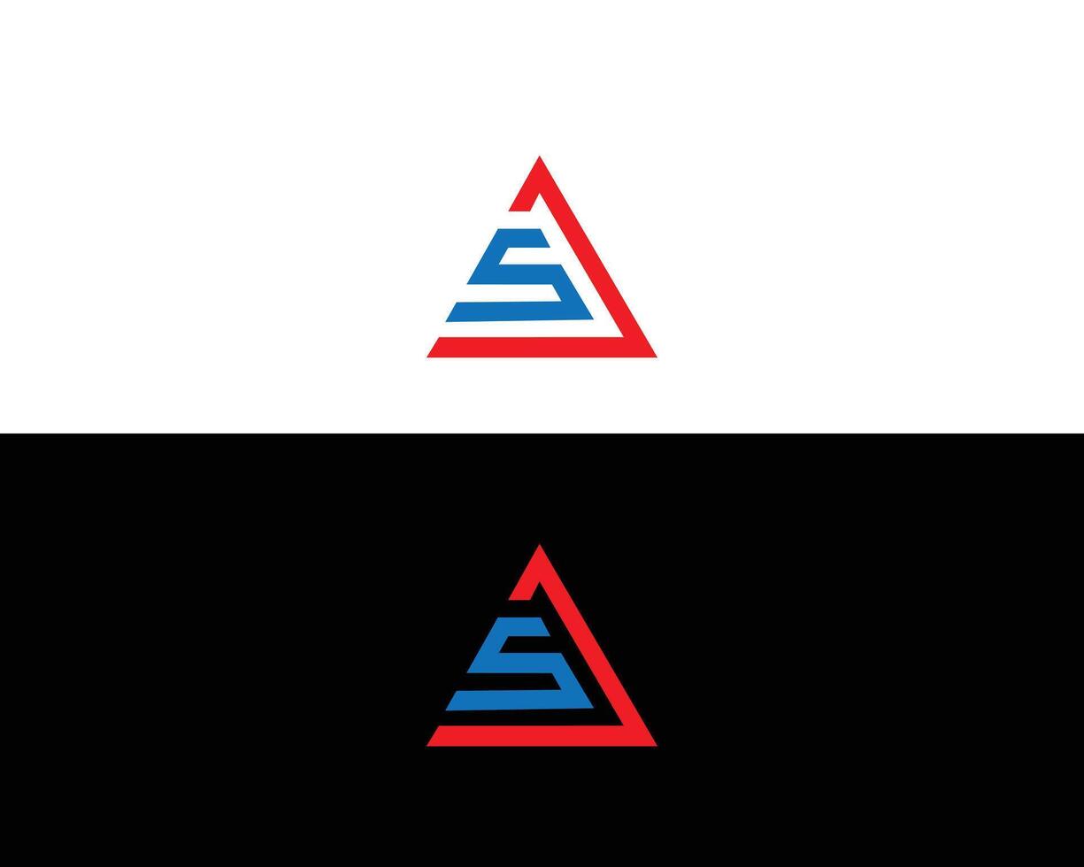 Brief wie oder sa Dreieck abstrakt Logo Design Vektor Vorlage.