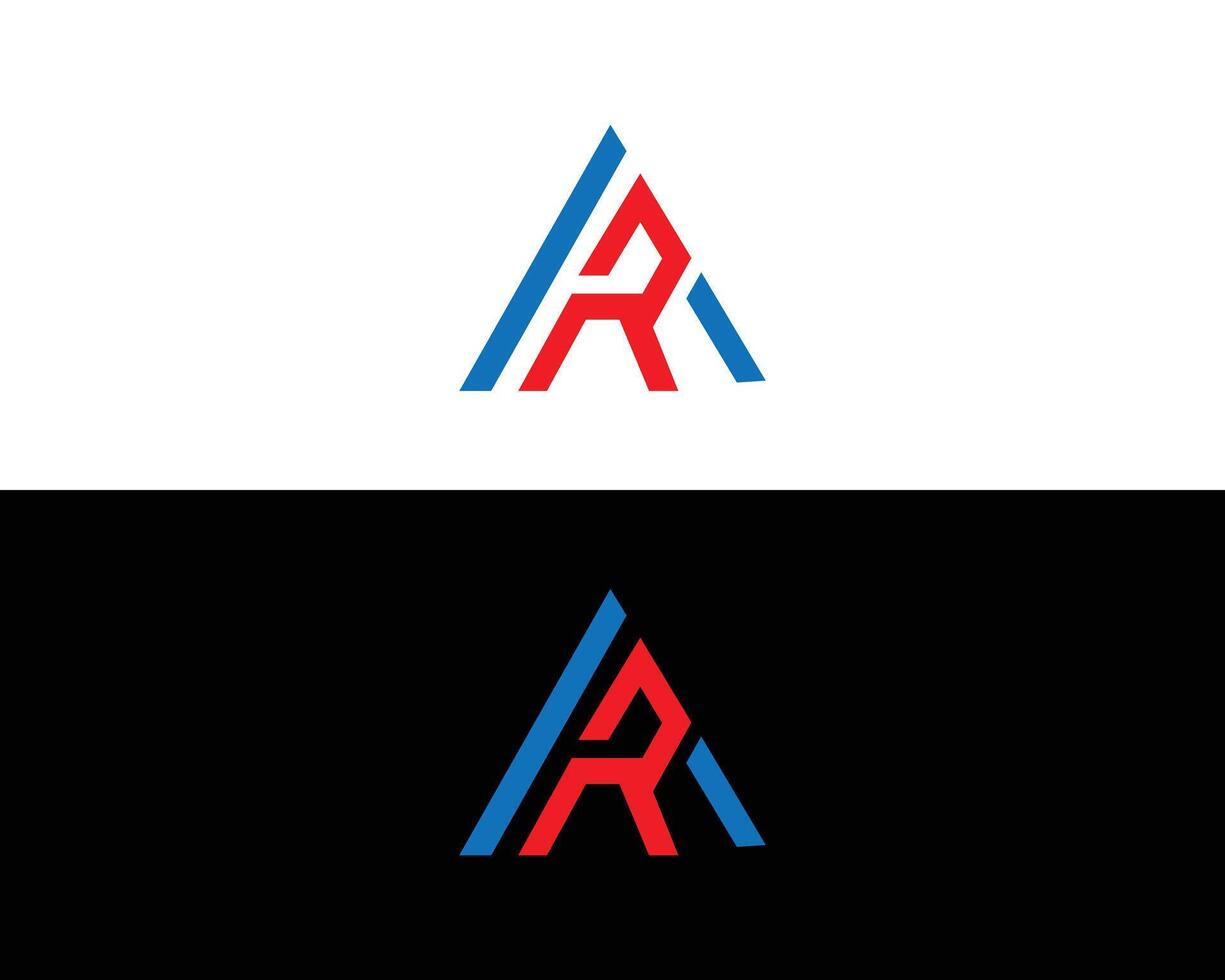 Brief ar oder ra Dreieck abstrakt Logo Design Vektor Vorlage.