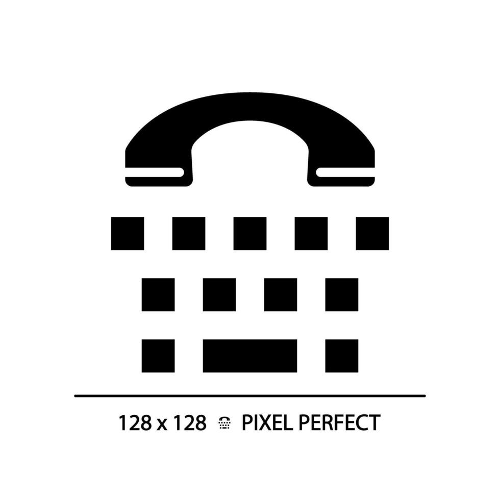 Kommunikation Gerät zum das taub schwarz Glyphe Symbol. Lebensstil Hören Problem Medizin. modern Technologie taub Gerät. Silhouette Symbol auf Weiß Raum. solide Piktogramm. Vektor isoliert Illustration