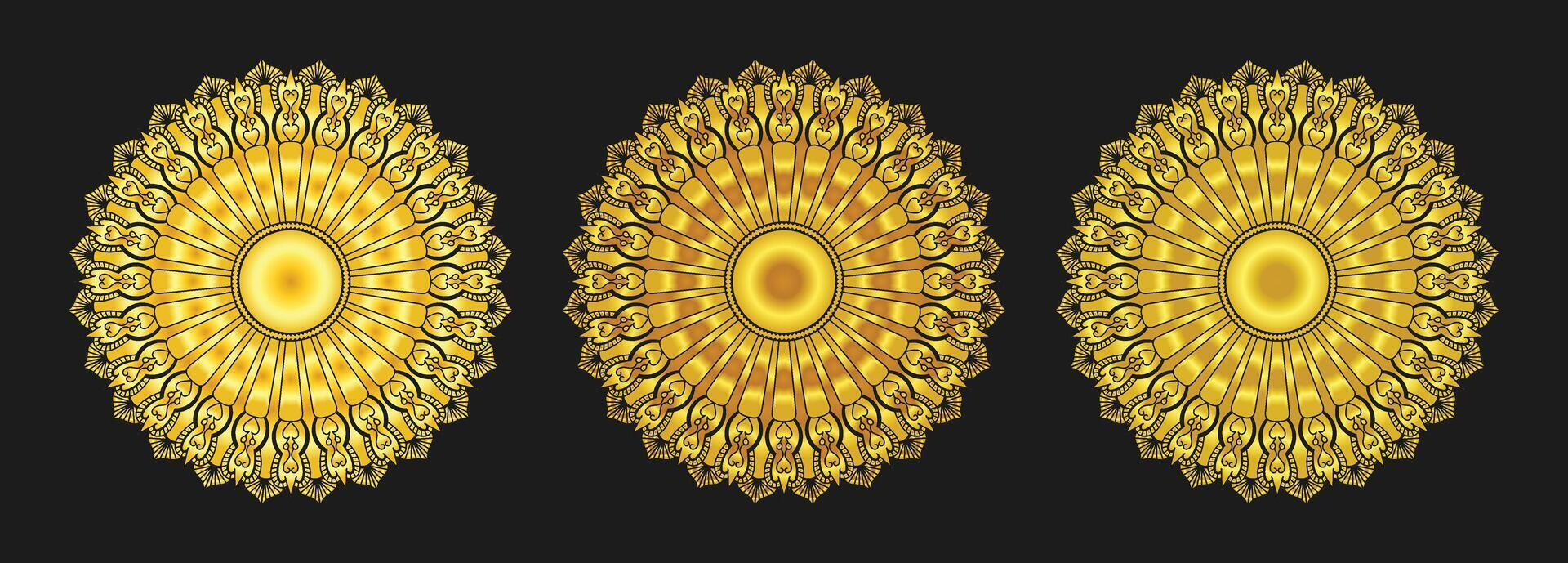 kreativ lyx gyllene mandala design bakgrund vektor