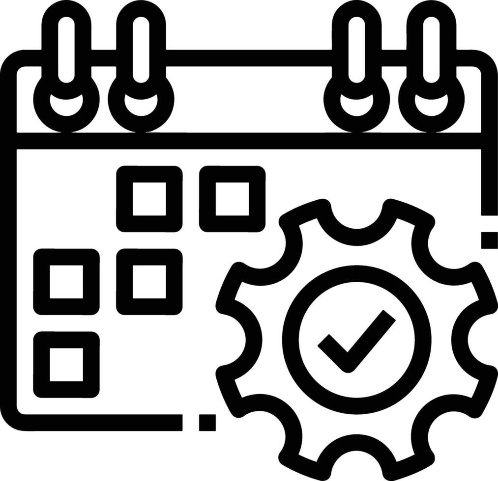 Kalender Zeitplan Symbol Symbol Vektor Bild. Illustration von das modern geplanter Termin Erinnerung Agenda Symbol Grafik Design Bild