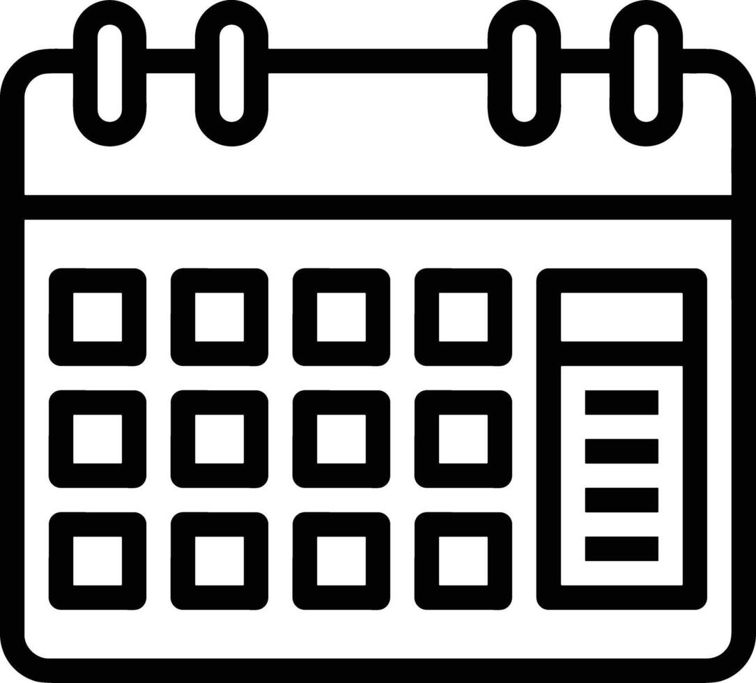 kalender schema ikon symbol vektor bild. illustration av de modern utnämning påminnelse dagordning symbol grafisk design bild