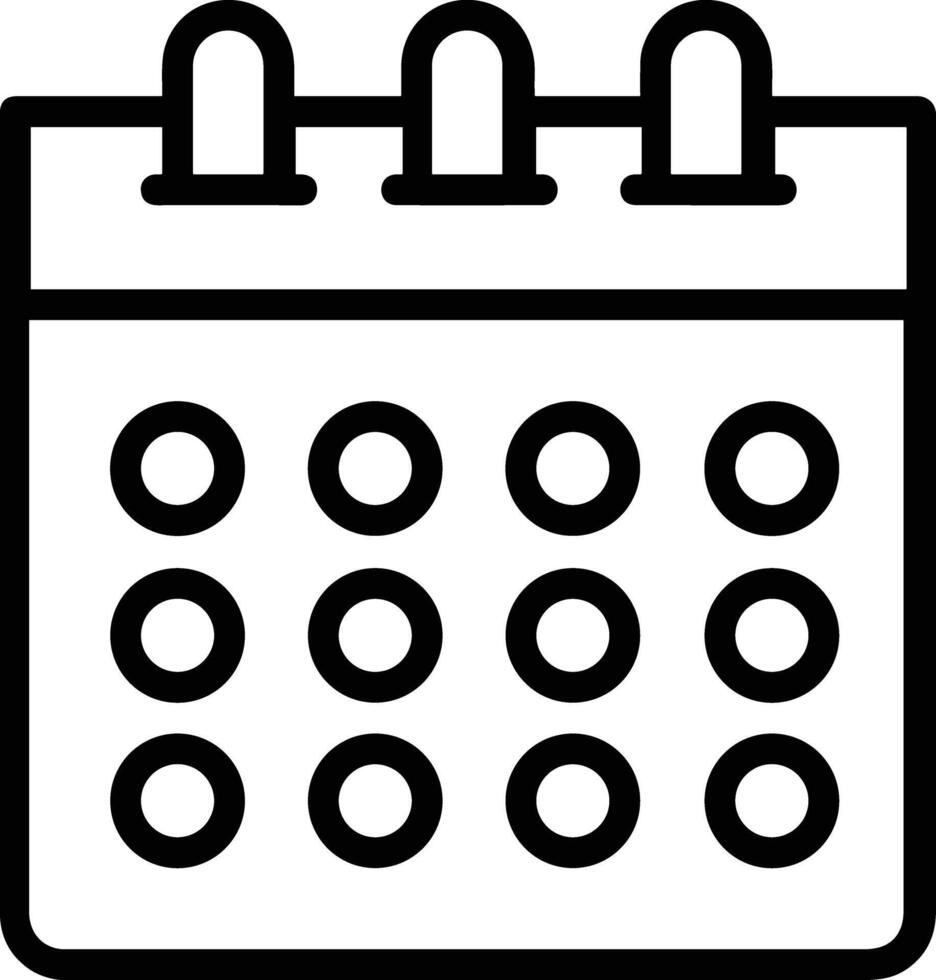 kalender schema ikon symbol vektor bild. illustration av de modern utnämning påminnelse dagordning symbol grafisk design bild