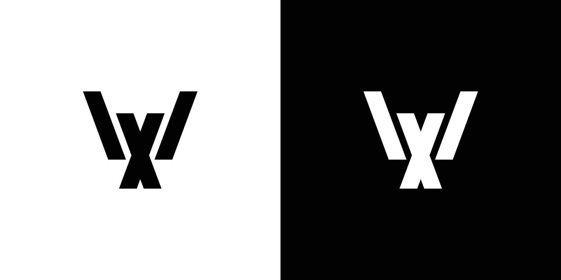 modern och djärv brev wx initialer logotyp design vektor