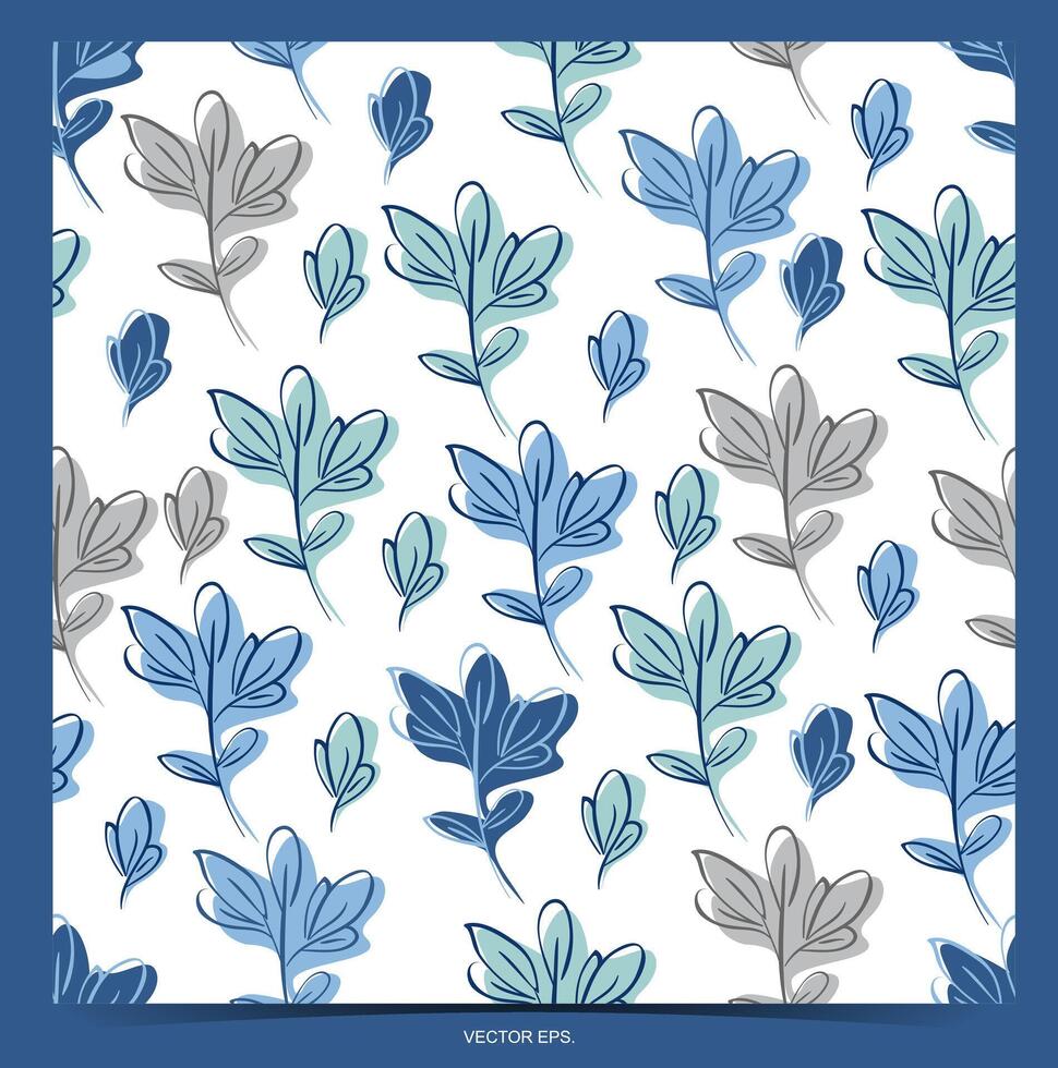 illustration pattren blommig, blad, löv isolera, sömlös pattren design textil, och Allt PR media vektor