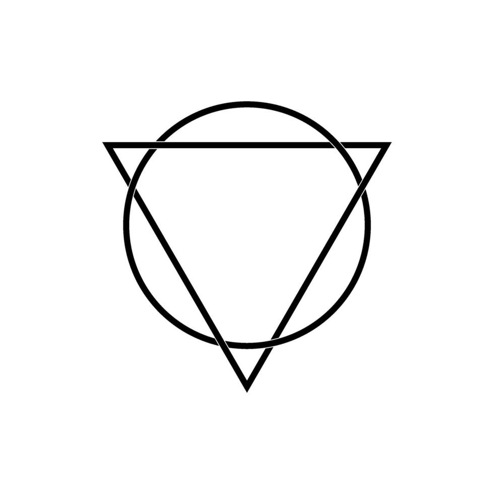 Dreieck und Kreis gestalten Komposition, können verwenden zum Logo Gramm, Apps, Webseite, Dekoration, aufwendig, Abdeckung, Kunst Illustration, oder Grafik Design Element. Vektor Illustration