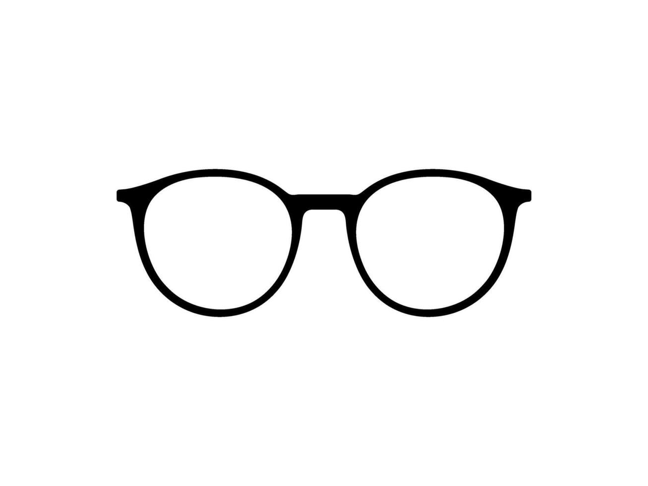 öga glasögon silhuett, piktogram, främre se, platt stil, kan använda sig av för logotyp gram, appar, konst illustration, mall för avatar profil bild, hemsida, eller grafisk design element. vektor illustration
