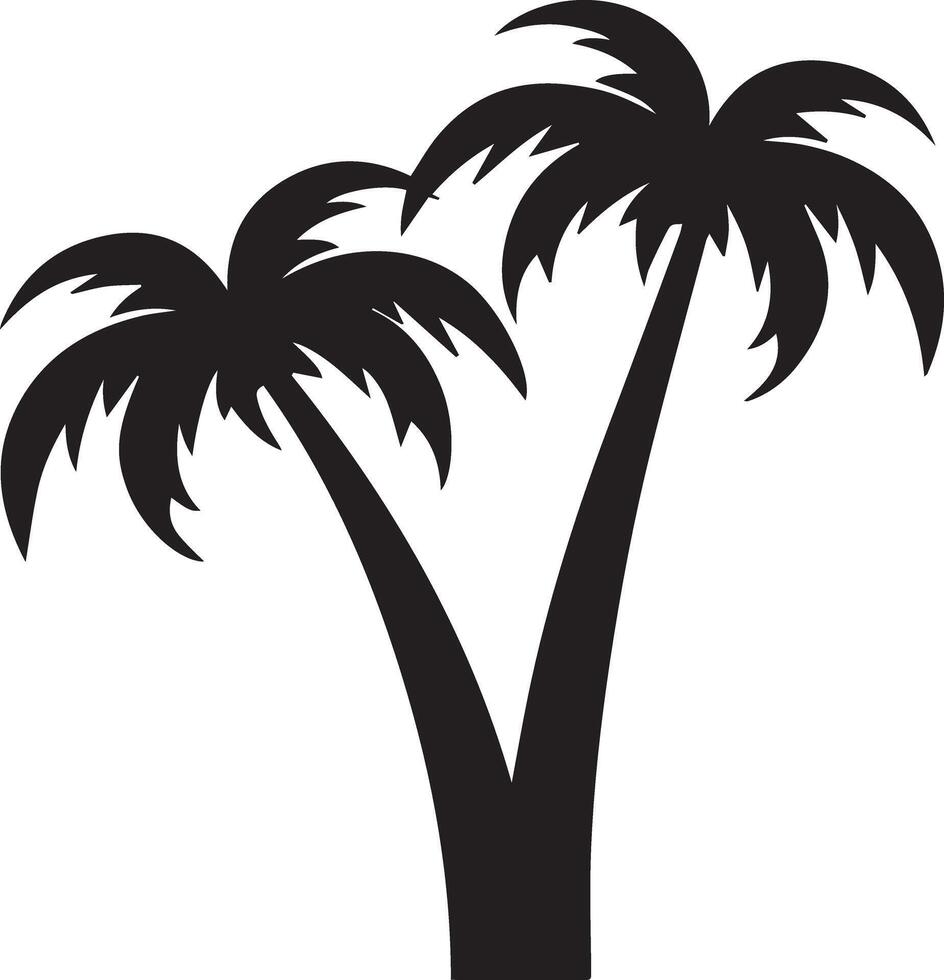 Silhouette Palme Baum Vektor Lager Foto