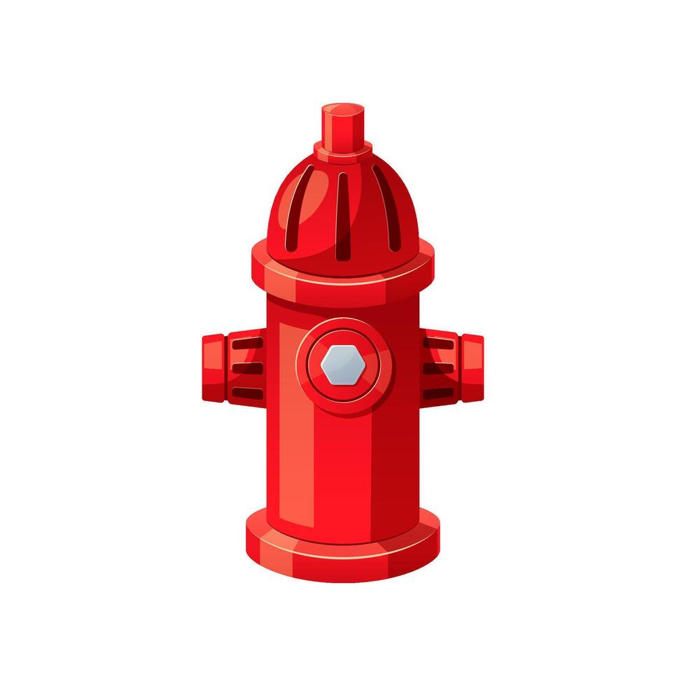 Feuer Hydrant Vektor isoliert auf Weiß Hintergrund.