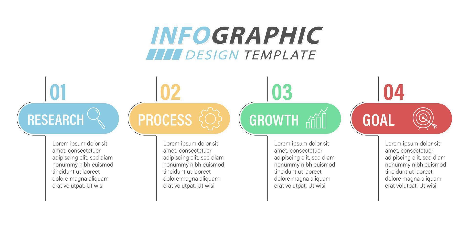 tidslinje infographic mall. 4 steg tidslinje resa, kalender platt enkel infographics design mall. presentation Graf. företag begrepp med 4 alternativ, vektor illustration.