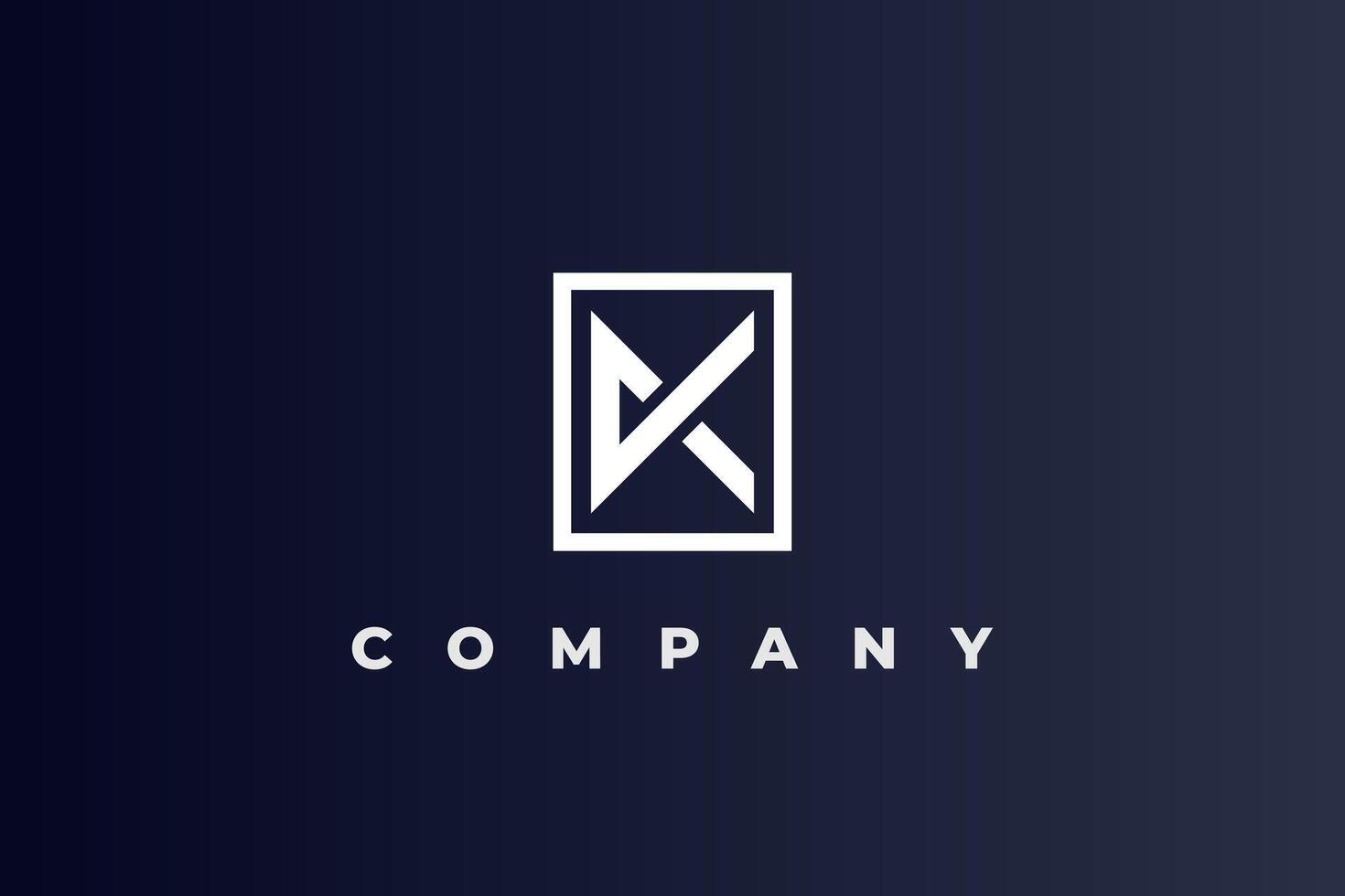 logotyp brev x k monogram vektor