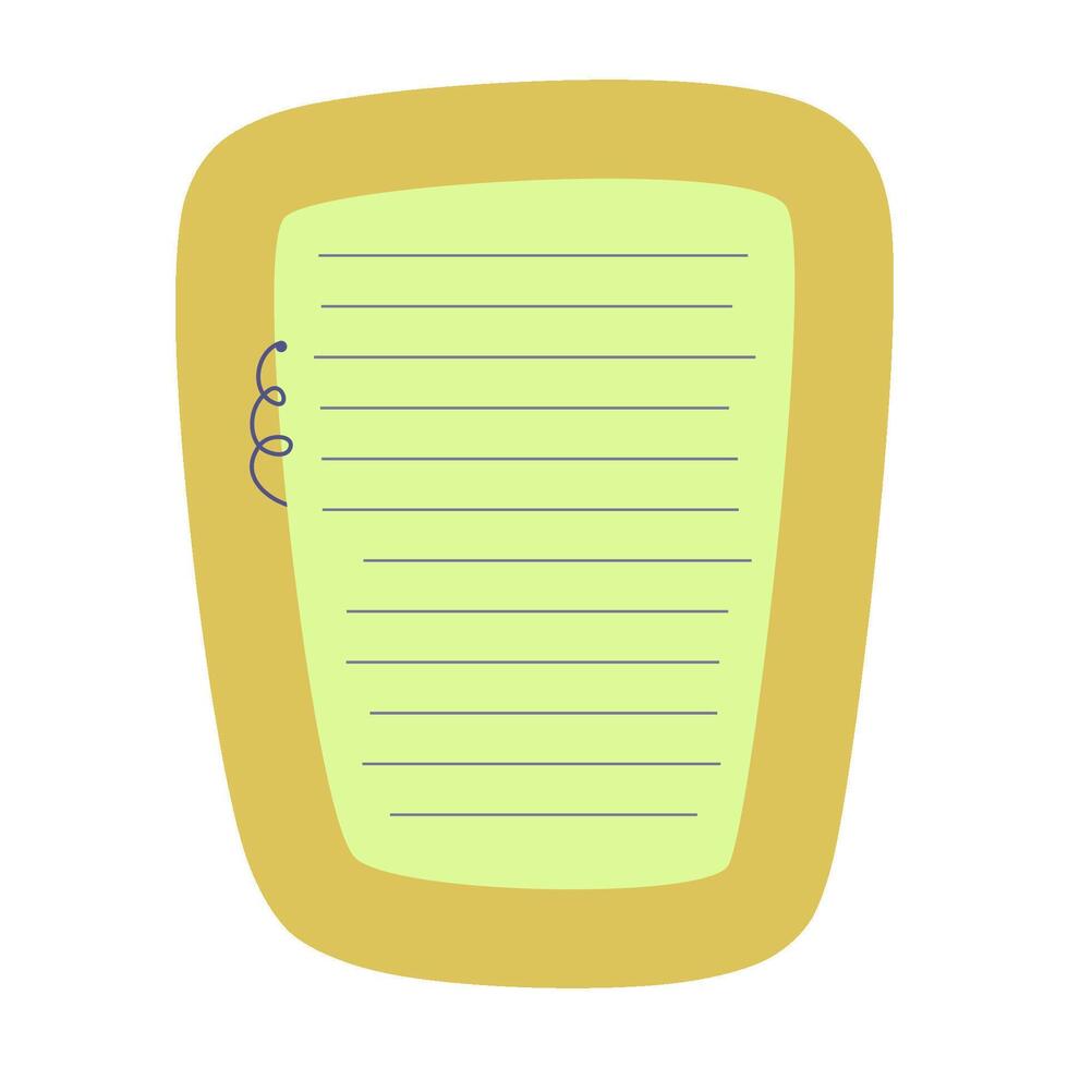söt PM anteckningsbok papper ram för text. planerare klistermärke element klibbig. platt vektor illustration. söt anteckningar planerare sida.