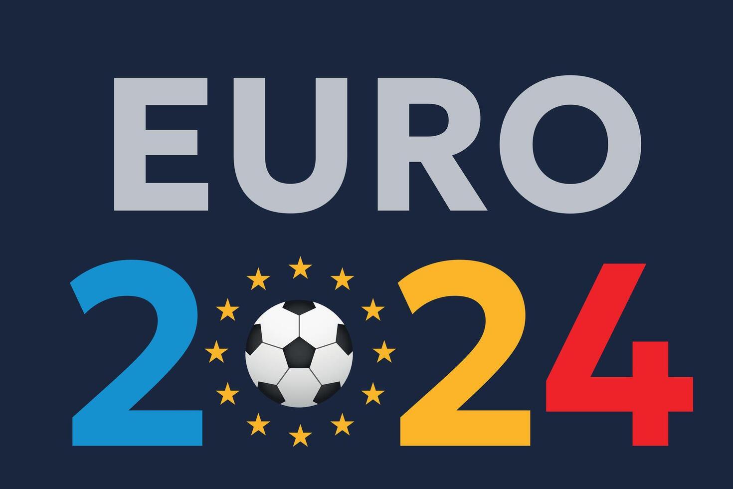 Euro 2024. europäisch International Fußball Meisterschaft Symbol 2024. Vektor Illustration Fußball Fußball Tasse 2024 im Deutschland Platz und horizontal Muster Hintergrund oder Banner, Karte, Webseite.