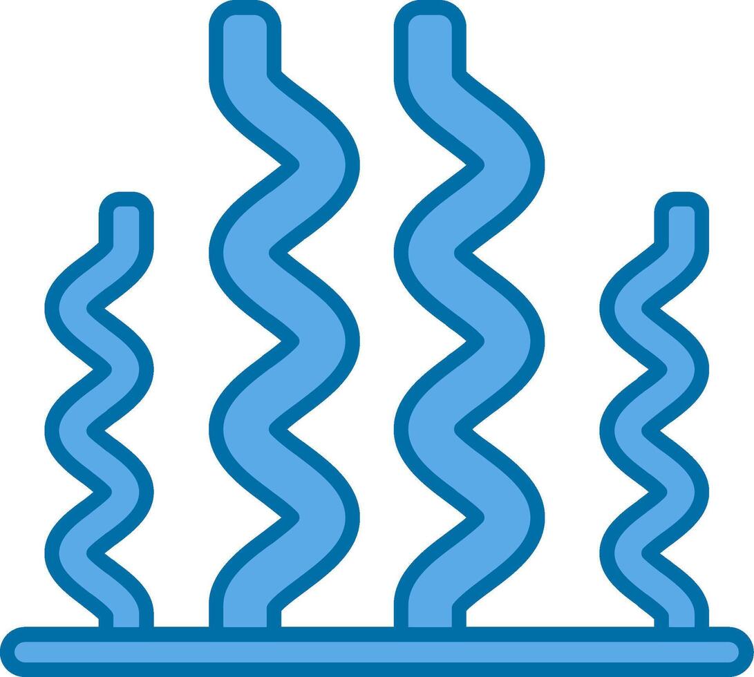Seetang gefüllt Blau Symbol vektor