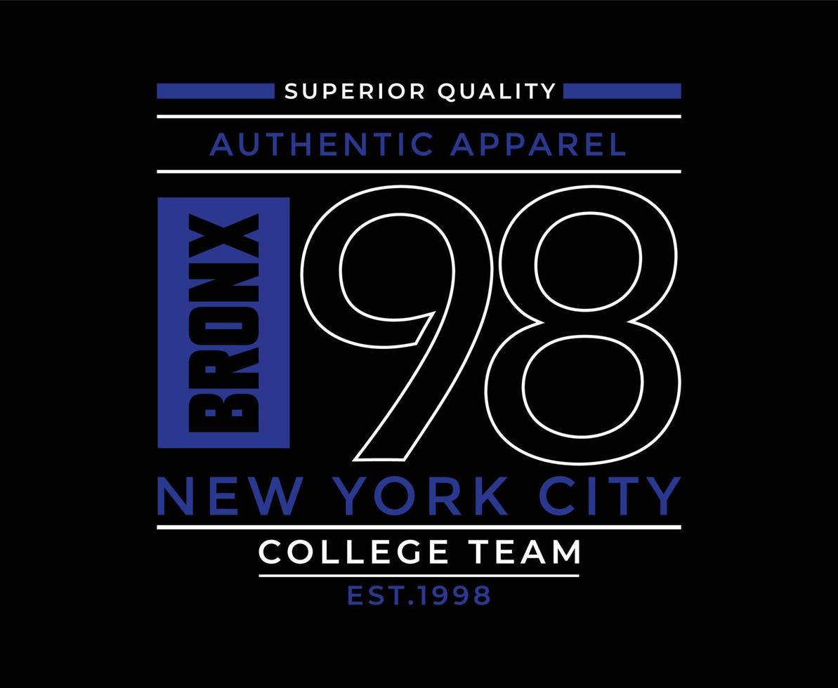 bronx new york city typografi vektor t-shirt grafik