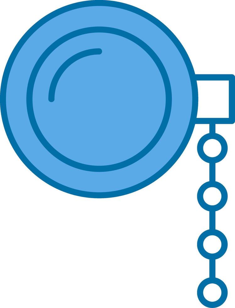Monokel gefüllt Blau Symbol vektor