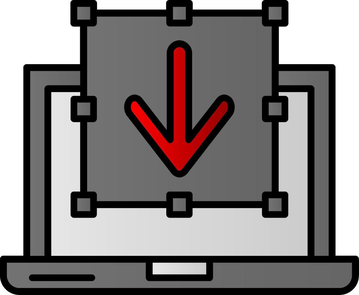 Direkte herunterladen Linie gefüllt Gradient Symbol vektor