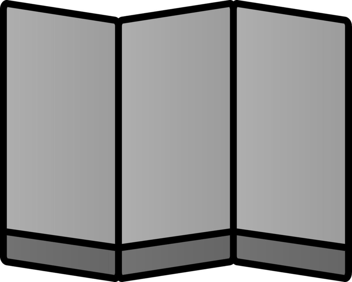 falten Bildschirm Linie gefüllt Gradient Symbol vektor