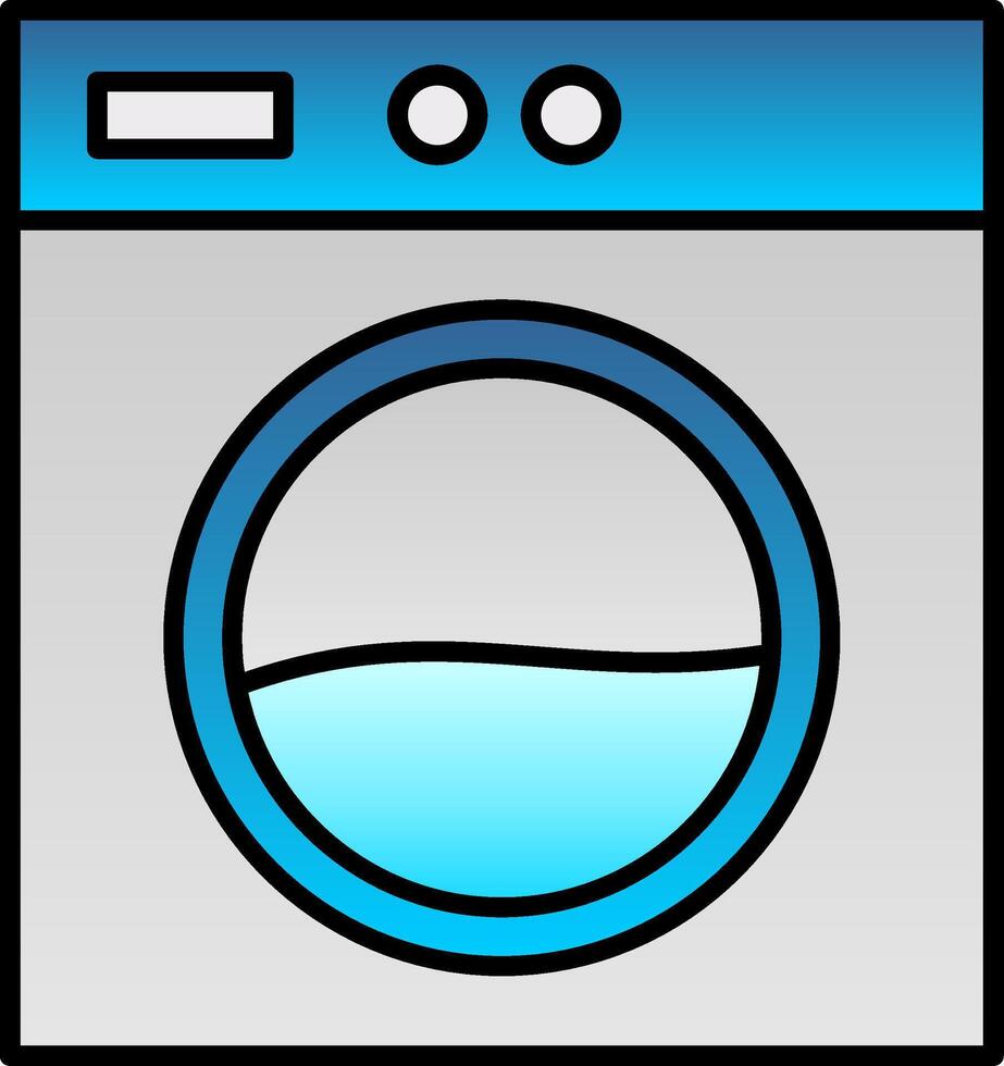Wäsche Maschine Linie gefüllt Gradient Symbol vektor