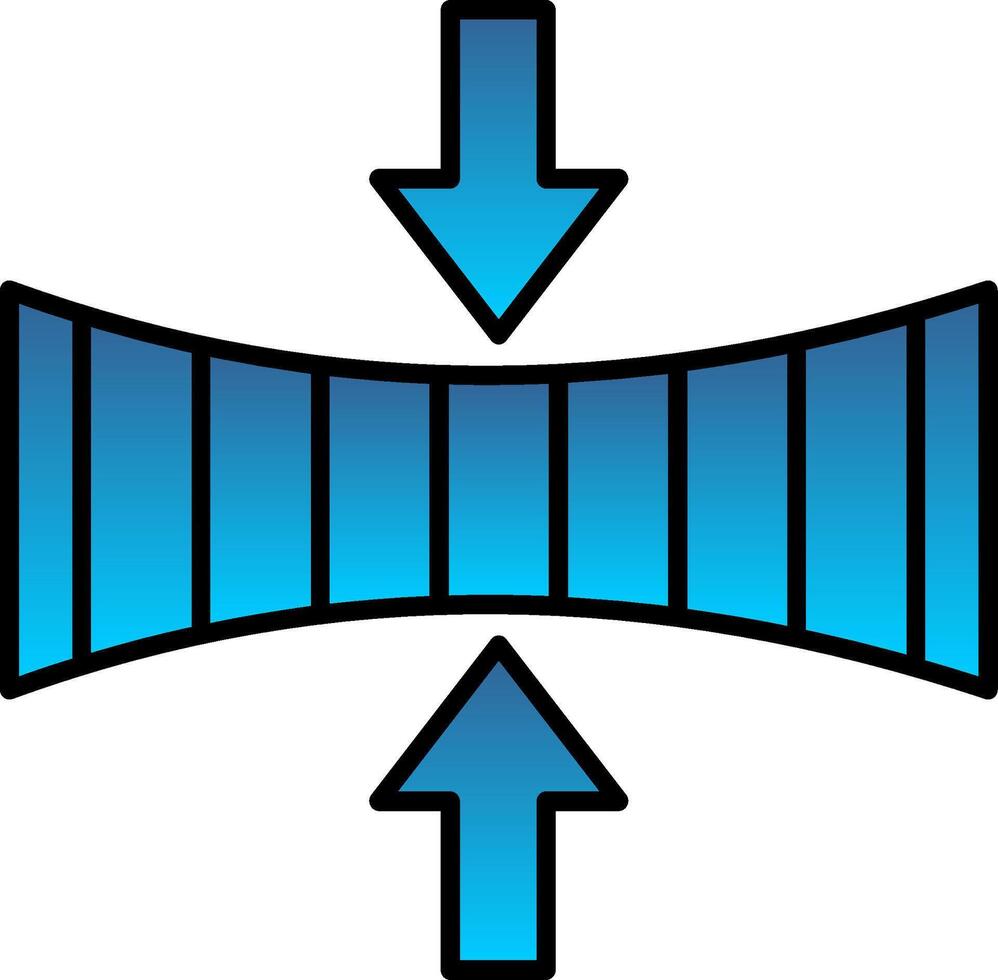 Elastizität Linie gefüllt Gradient Symbol vektor