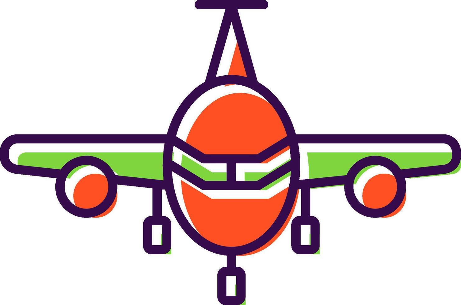 flygplan fylld ikon vektor